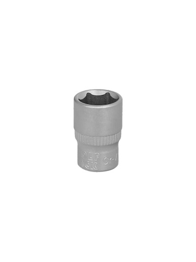 Llave Vaso 1/4" Hexagonal 12 mm. Perfil de 6 caras. Acero Cromo Vanadio, Aristas Redondas