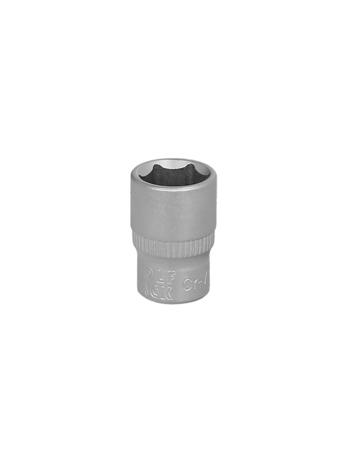 Llave Vaso 1/4" Hexagonal 12 mm. Perfil de 6 caras. Acero Cromo Vanadio, Aristas Redondas