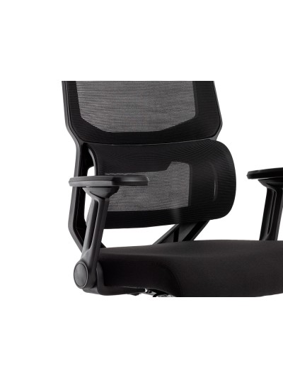 Silla q-connect oficina lucca malla base metalica alt max 1090 anc 700 prof 650 ruedas premium color negro