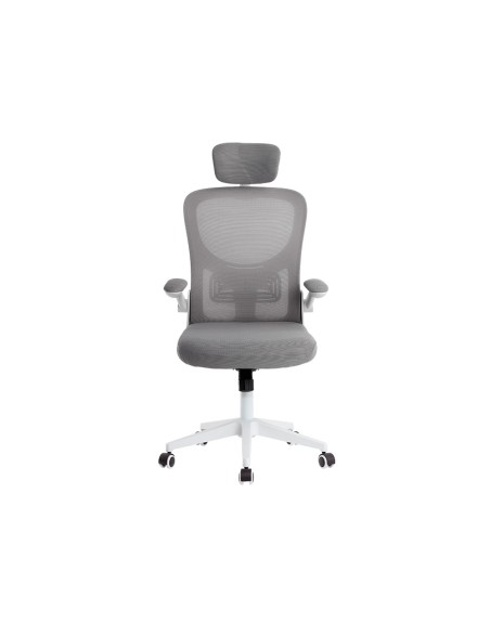 Silla q-connect ergonomica pal ermo malla base nylon alt max 1300 anc 610 prof 600 ruedas premium color blanco gris