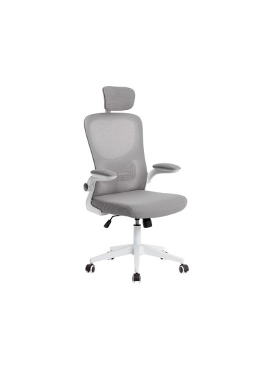 Silla q-connect ergonomica pal ermo malla base nylon alt max 1300 anc 610 prof 600 ruedas premium color blanco gris