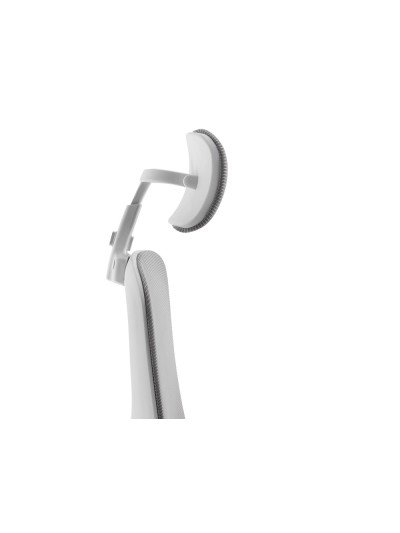 Silla q-connect ergonomica pal ermo malla base nylon alt max 1300 anc 610 prof 600 ruedas premium color blanco gris