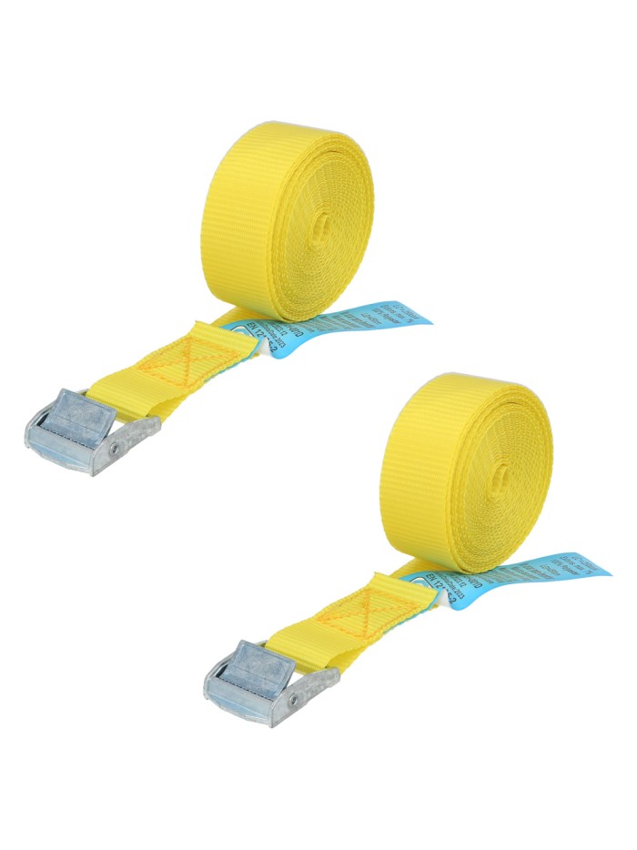 Cinta De Amarre Con Trinquete 4,5 metros x 25 mm.(2 Unidades) Trinquete Metalico Automatico, Cincha, Eslinga, Correa Sujeción