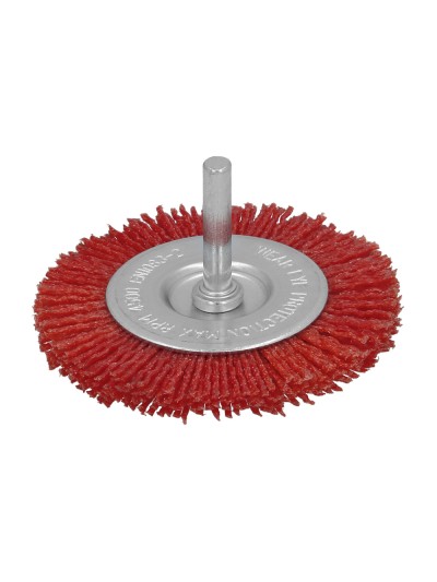 Cepillo Nylon Disco Ø 75 mm. 1/4". Lijar y Pulir Madera, Metal, Acero Inoxidable, Cepillo Taladro, Cepillo Pulir, Cepillo Lijar