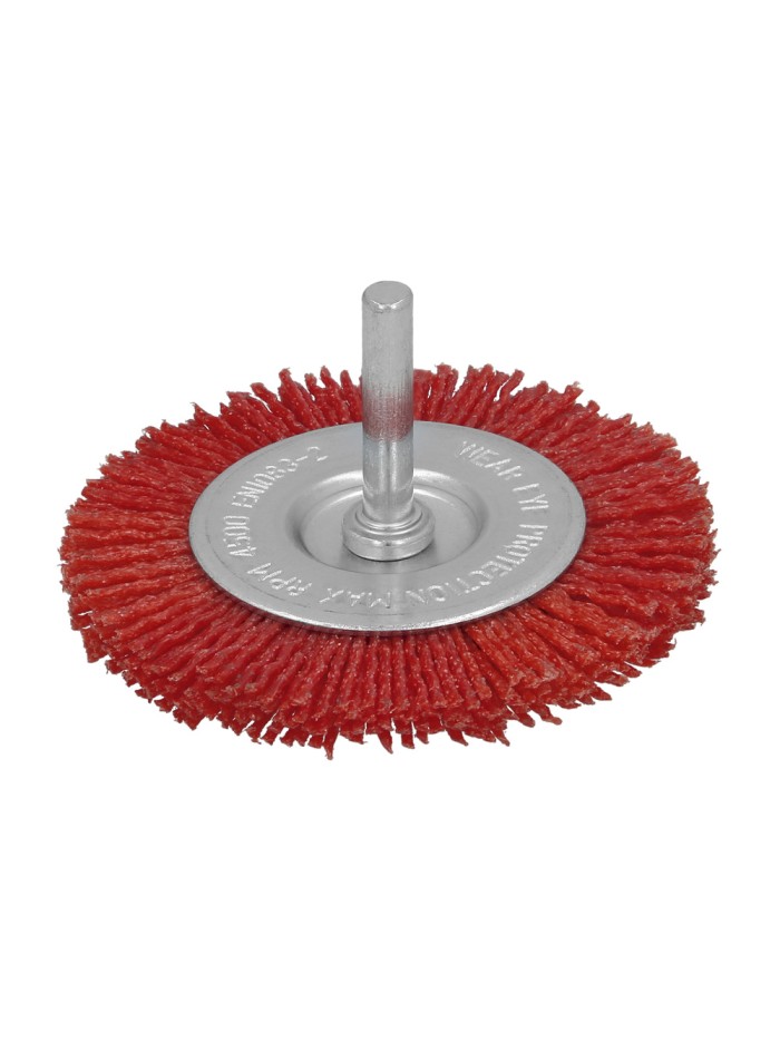 Cepillo Nylon Disco Ø 75 mm. 1/4". Lijar y Pulir Madera, Metal, Acero Inoxidable, Cepillo Taladro, Cepillo Pulir, Cepillo Lijar