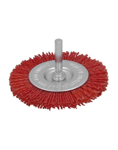 Cepillo Nylon Disco Ø 75 mm. 1/4". Lijar y Pulir Madera, Metal, Acero Inoxidable, Cepillo Taladro, Cepillo Pulir, Cepillo Lijar