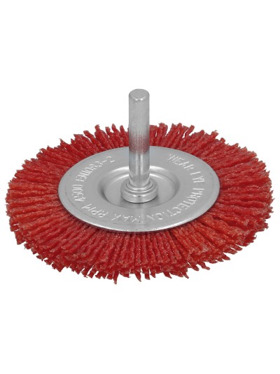 Cepillo Nylon Disco Ø100 mm. 1/4". Lijar y Pulir Madera, Metal, Acero Inoxidable, Cepillo Taladro, Cepillo Pulir, Cepillo Lijar