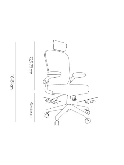 Silla q-connect ergonomica pal ermo malla base nylon alt max 1300 anc 610 prof 600 ruedas premium color blanco negro