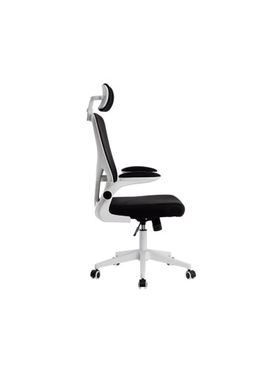 Silla q-connect ergonomica pal ermo malla base nylon alt max 1300 anc 610 prof 600 ruedas premium color blanco negro