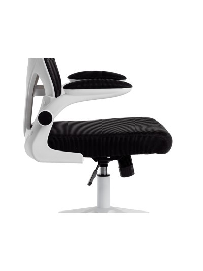 Silla q-connect ergonomica pal ermo malla base nylon alt max 1300 anc 610 prof 600 ruedas premium color blanco negro