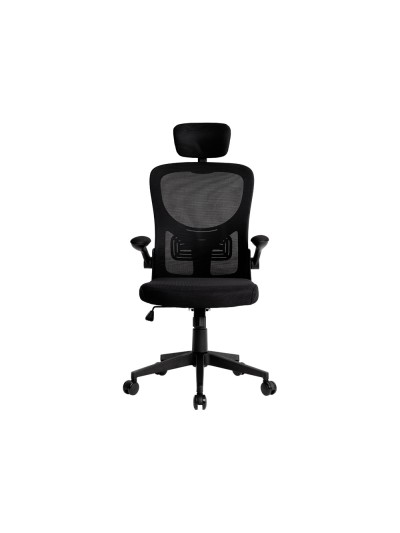 Silla q-connect ergonomica pal ermo malla base nylon alt max 1300 anc 610 prof 600 ruedas premium color negro
