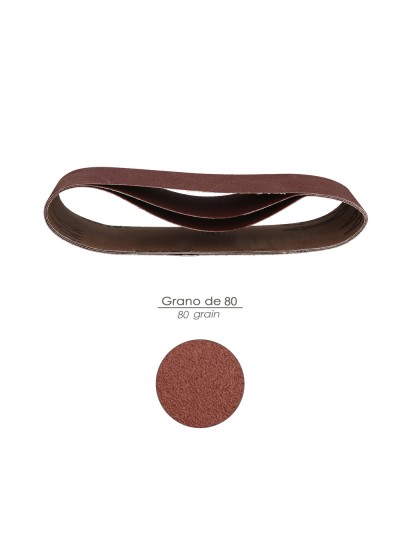 Lija Recambio Banda 100x914 mm. Grano 80 (3 Piezas)