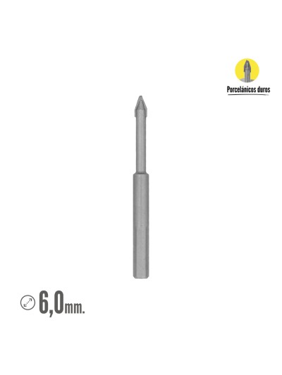 Broca Porcelanicos Duros Ø 6,0 mm.