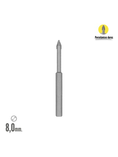 Broca Porcelanicos Duros Ø 8,0 mm.