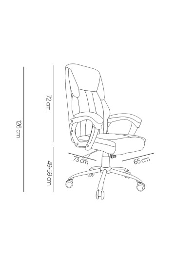 Silla q-connect direccion bolz ano simil piel base metalica alt max 1260 anc 650 prof 730 mm ruedas premium color negro
