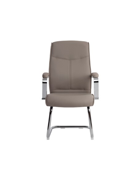 Silla q-connect escritorio mod ena simil piel base metalica alt max 1050 anc 630 prof 650 color gris
