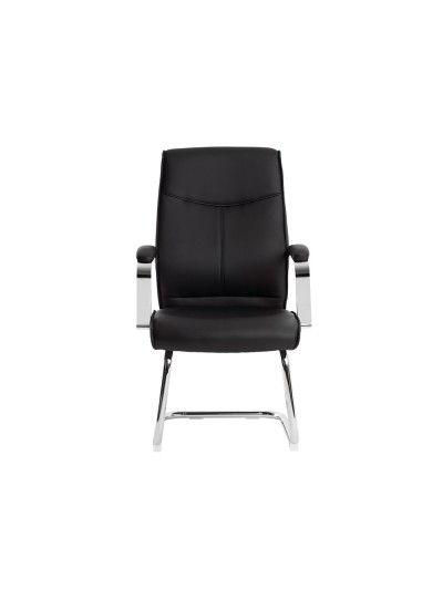 Silla q-connect escritorio mod ena simil piel base metalica alt max 1050 anc 630 prof 650 color negro