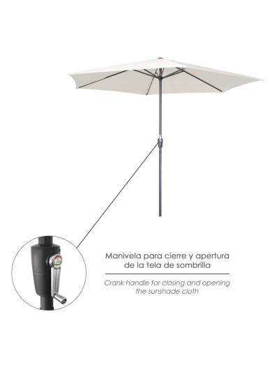 Sombrilla De Jardin Hexagonal 3 Metros
