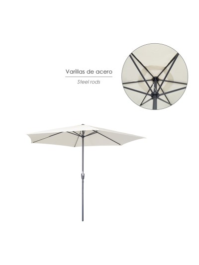 Sombrilla De Jardin Hexagonal 3 Metros