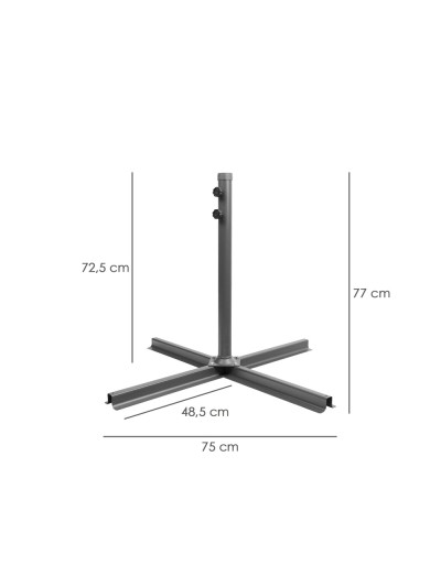 Base Cruz Para Sombrilla Pie Lateral