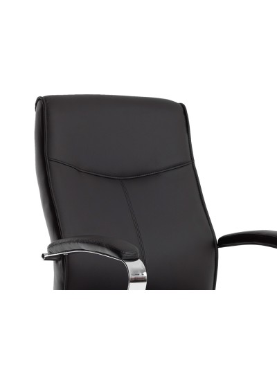 Silla q-connect escritorio mod ena simil piel base metalica alt max 1050 anc 630 prof 650 color negro