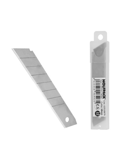 Hoja Cutter 18 mm. (Estuche 10 Piezas) Acero al Carbono.