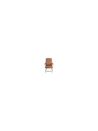 Silla q-connect escritorio mod ena simil piel base metalica alt max 1050 anc 630 prof 650 color crema