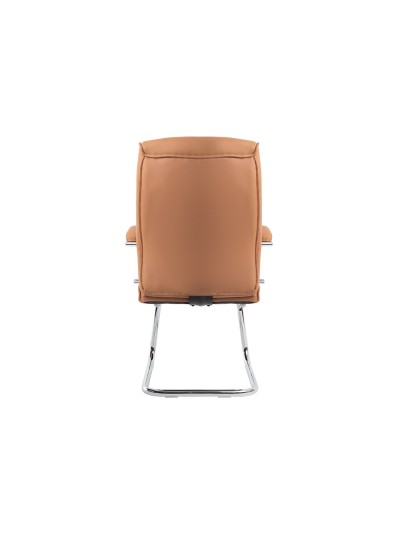 Silla q-connect escritorio mod ena simil piel base metalica alt max 1050 anc 630 prof 650 color crema