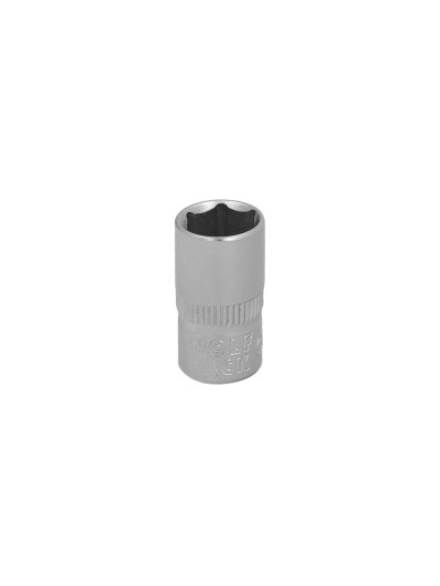 Llave Vaso 1/4" Hexagonal 7 mm. Perfil de 6 caras. Acero Cromo Vanadio, Aristas Redondas
