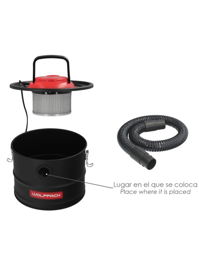 Tubo Con Lanza Para Aspirador De Cenizas Aspirador Cenizas Wolfpack 1200 Watt. 15 Litros (Codigo 07010550)