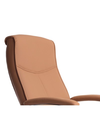 Silla q-connect escritorio mod ena simil piel base metalica alt max 1050 anc 630 prof 650 color crema