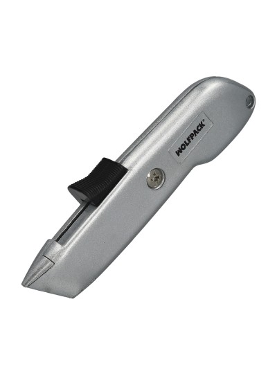 Cutter Autoretractil Con Hoja Acero Sk5 Carcasa De Aluminio Diseño Ergonomico, Cuchillo Seguridad, Cutters Seguridad,