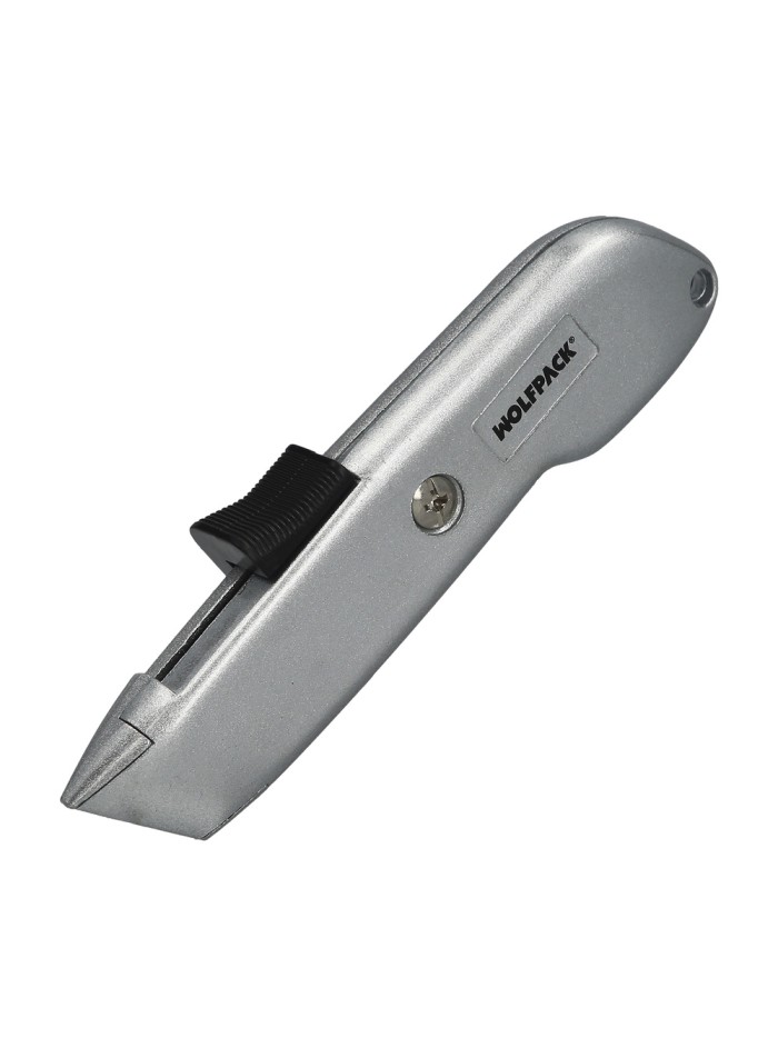 Cutter Autoretractil Con Hoja Acero Sk5 Carcasa De Aluminio Diseño Ergonomico, Cuchillo Seguridad, Cutters Seguridad,