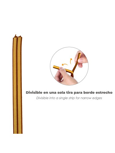 Burlete Caucho Marron Rollo 6 Metros. x 9 mm. Sellador Ventanas y Puertas. Aisla Del Ruido. Para Umbrales de 1 A 3,5 mm.