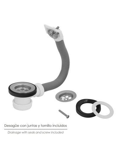 Valvula Fregadero  Ø70 mm. 1 1/2" Con Rebosadero