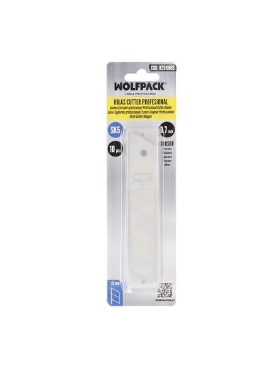 Hoja Cutter 25 mm. (Estuche 10 Piezas) Acero Sk5