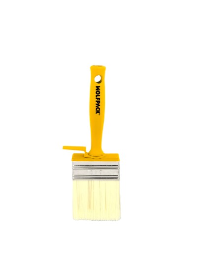 Brocha Profesional Techos 70x30 mm. Cerda Blanca. Mango Ergonomico, Con Gancho. Brocha Pintura, Brocha Pintor Profesional