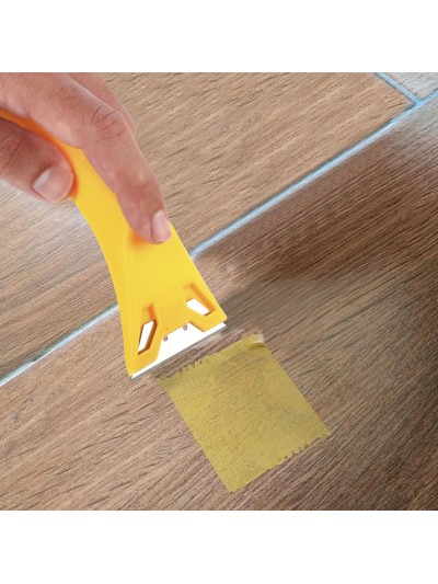 Rascavidrios Plastico Amarillo Hoja 60 mm. Rasqueta Vitroceramica, Rascador Vidrio, Rascador Vitroceramica,