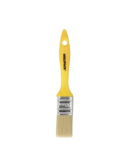 Paletina Profesional Cerda Blanca Ancho 30 mm. Cerdas Naturales Mango Plastico Ergonomico, Brocha Pintor, Pincel Pintura