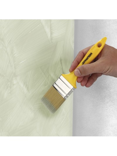 Paletina Profesional Cerda Blanca Ancho 70 mm. Cerdas Naturales Mango Plastico Ergonomico, Brocha Pintor, Pincel Pintura