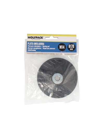 Plato Amoladora Nylon Ø 178 mm. Con Rosca M14. Disco Plástico Para Bonete