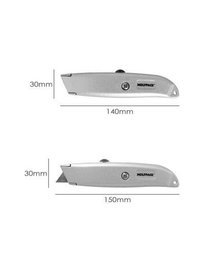Cutter Hoja Trapezoidal Retráctil Acero Sk5