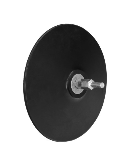 Plato Taladro Nylon Ø 125 mm. Con Espiga Ø 6 mm. Disco Plástico Para Bonete