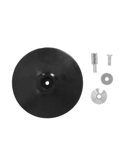 Plato Taladro Nylon Ø 125 mm. Con Espiga Ø 6 mm. Disco Plástico Para Bonete