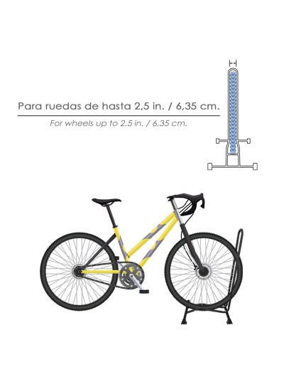 Soporte Para Bicicletas De Suelo, Ancho Rueda 6,5 cm. tacos Antideslizantes, Caballete Bicicleta, Soporte Suelo Bici