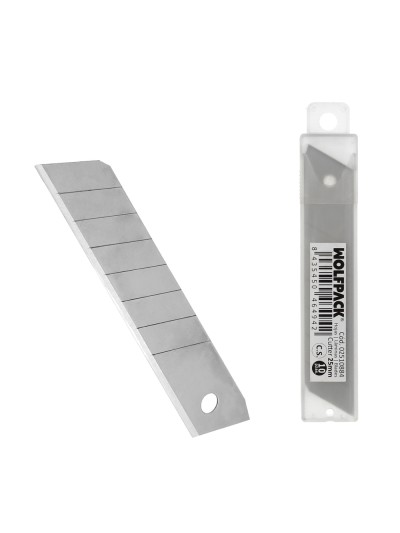 Hoja Cutter 18 mm. (Estuche 10 Piezas) Acero al Carbono.