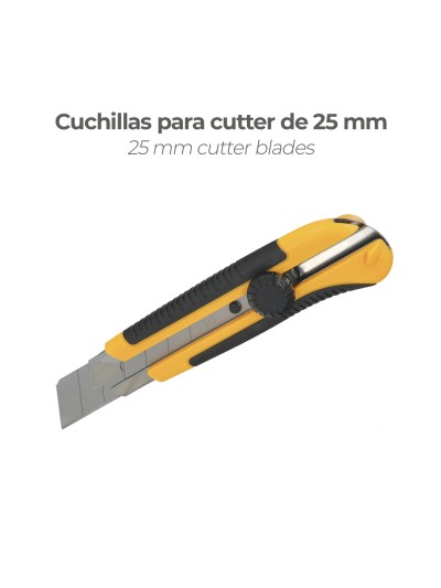 Hoja Cutter 18 mm. (Estuche 10 Piezas) Acero al Carbono.
