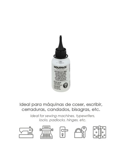 Aceite Lubricante Multiuso Liquido 100 ml. Aceite Cadenas, Aceite Bisagras, Aceite Maquinas Coser, Aceite Cerraduras