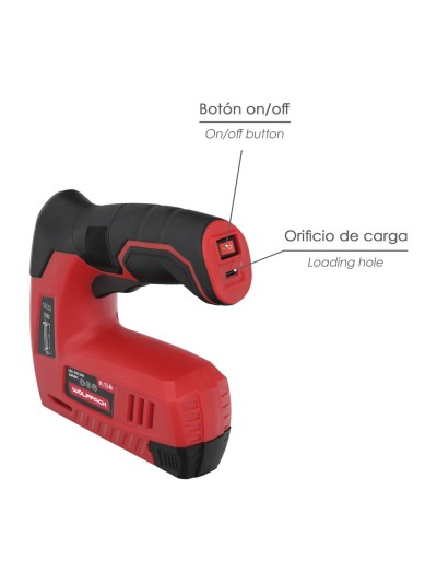 Clavadora Grapadora  Recargable, Pistola Grapas y Clavos, Clavadora a Bateria, 1.500 mAh, 40 Grapas Minuto Con Grapas y Clavos