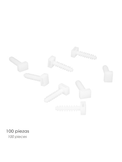 Taco Fijación Brida Nylon Blanco 8 mm. (Bolsa 100 Unidades)